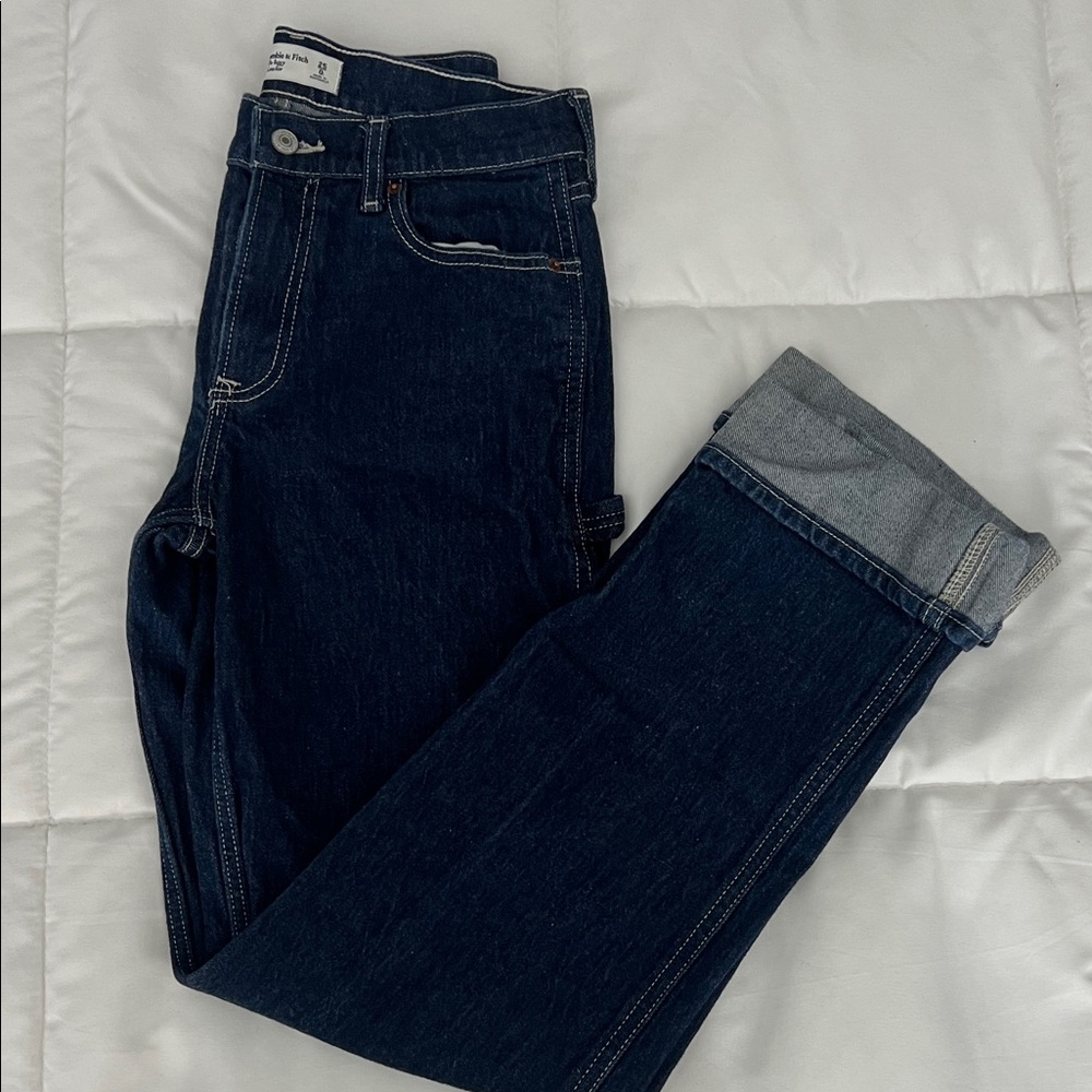 Abercrombie & Fitch High Rise Dark Blue Jeans